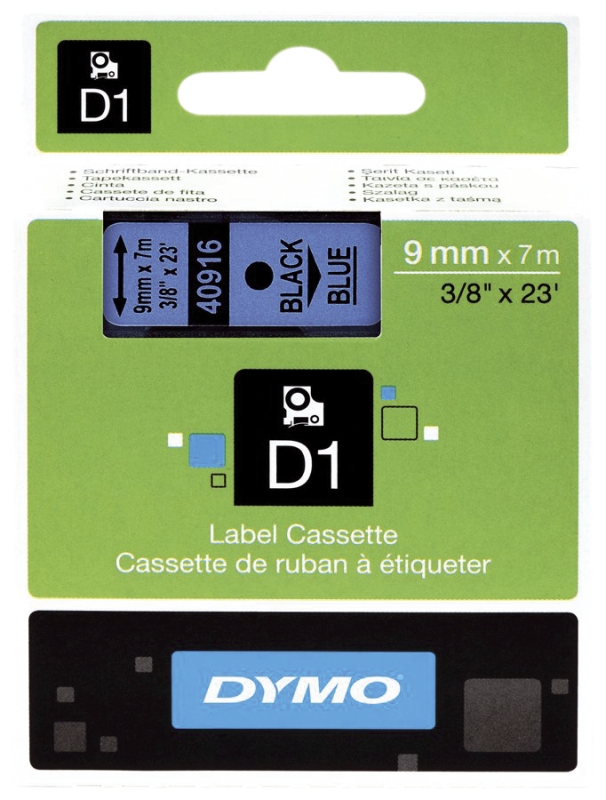 Schriftband D1 40916 blau/sw DYMO S0720710 9mm 7m
