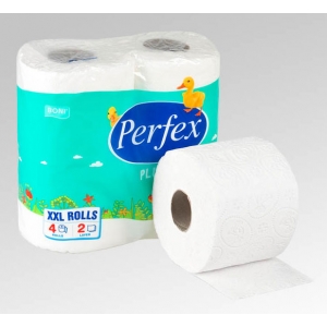 Toilettenpapier PERFEX Plus, 2-lag. 20 m, 4 Rollen, weiß