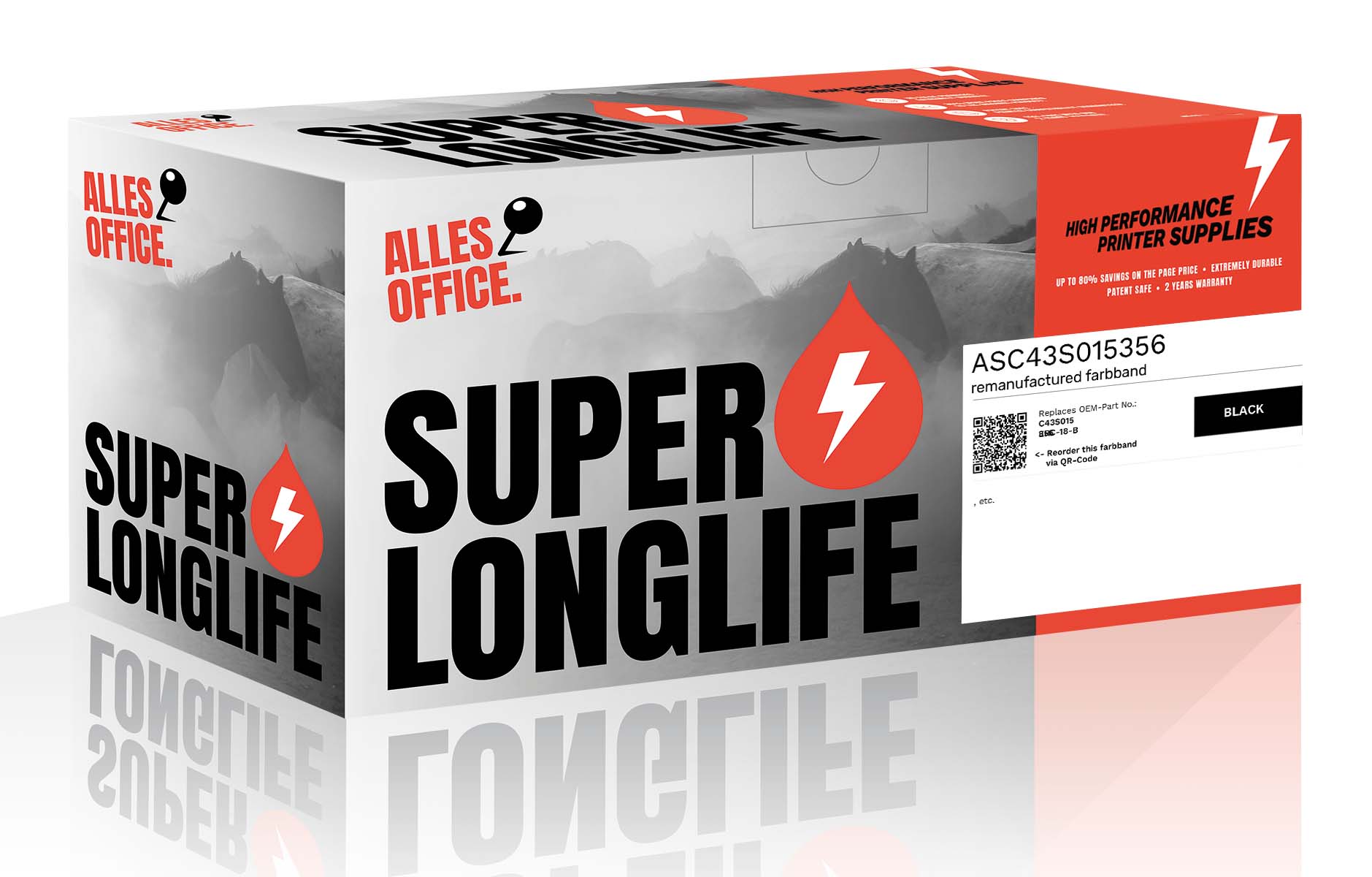 Superlonglife Epson C43S015356 / ERC-18-B Farbband schwarz