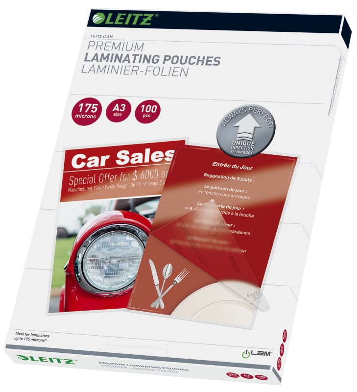 Laminierhülle A3 2x175my LEITZ 7490-00-00 UDT