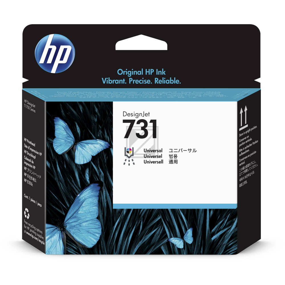Original HP P2V27A / 731 grau, schwarz matt, schwarz foto, cayn, magenta, gelb