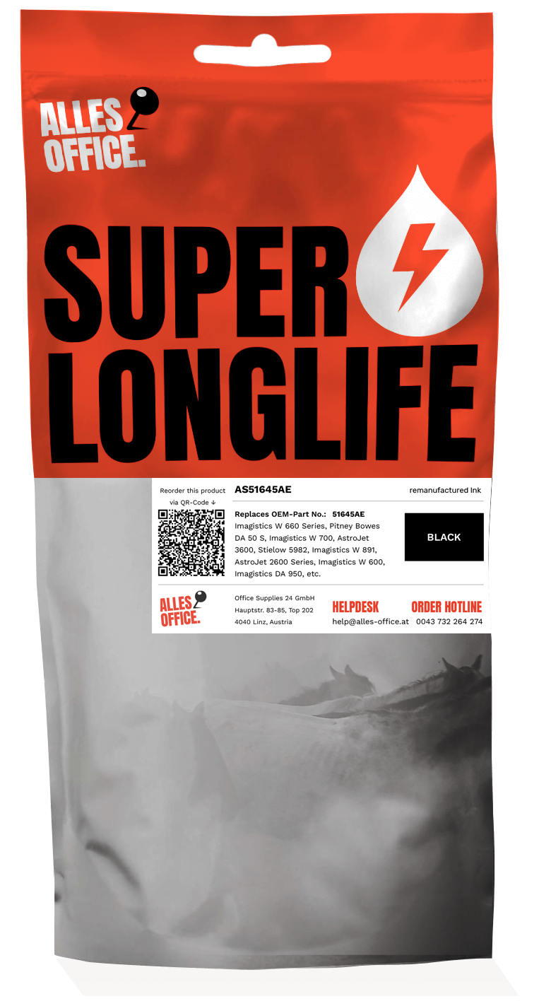 Superlonglife HP 51645AE / 45 Tinte schwarz