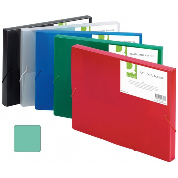 Heftbox grün transparent Q-CONNECT KF02308 A4 25mm PP