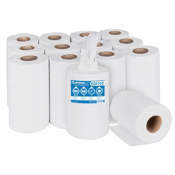 Wischtuch Midi 130 mm 6 cm 62 m weiß