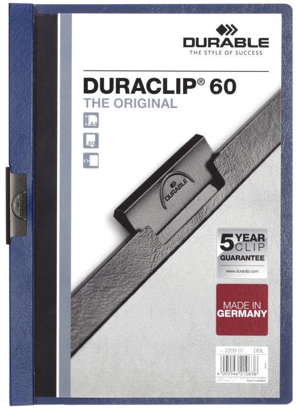 Clip-Mappe A4 Duraclip d`blau DURABLE 2209 07