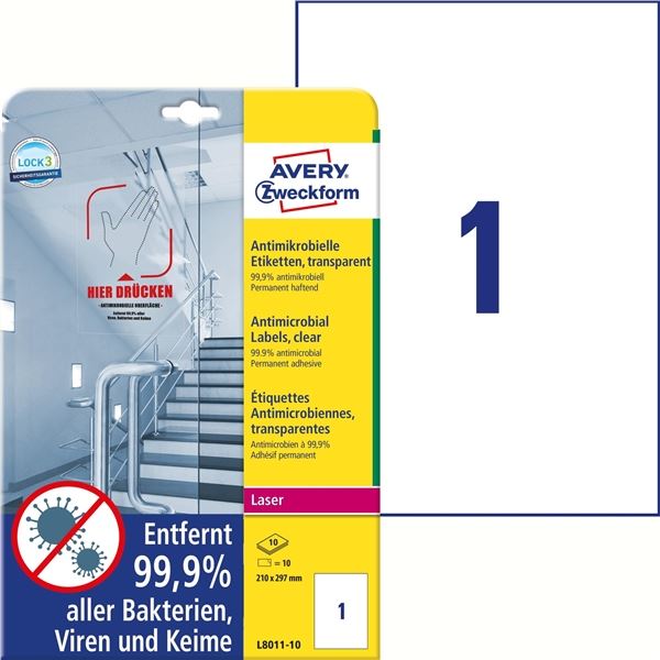 Avery Zweckform Antimikrobielle Etiketten