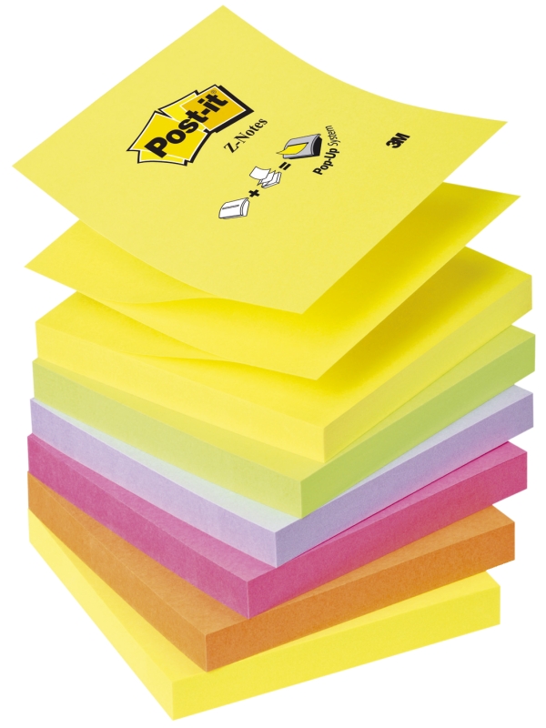 Haftnotizblock neonrainbow POST-IT R330-NRB Z-Notes 76x76