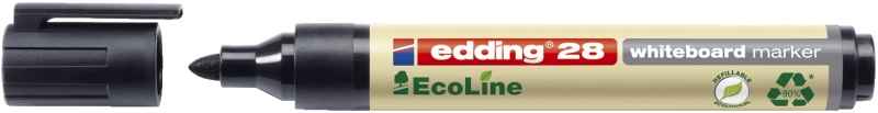 Whiteboardmarker EcoLine sw EDDING 28-001 Rundspitze