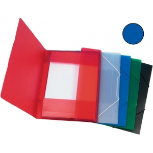 Dreiflügelmappe blau transparent Q-CONNECT KF02312 A4 PPL