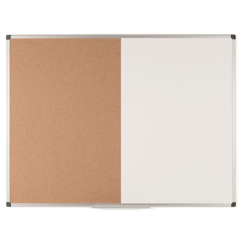 Kombitafel BI-OFFICE, Aluminiumrahmen - 120 x 90 cm