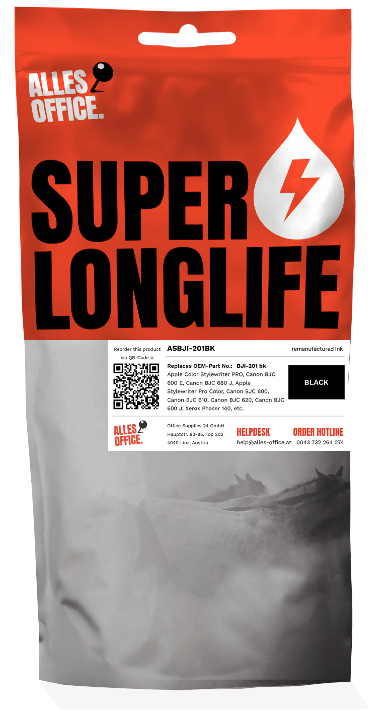 Superlonglife Canon BJI-201 bk Tinte schwarz
