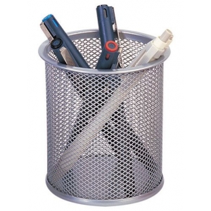 Stifteköcher Metall silber Q-CONNECT KF00846