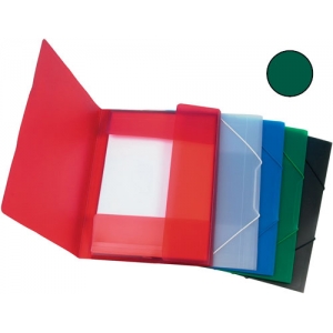 Dreiflügelmappe grün transparent Q-CONNECT KF02313 A4 PPL