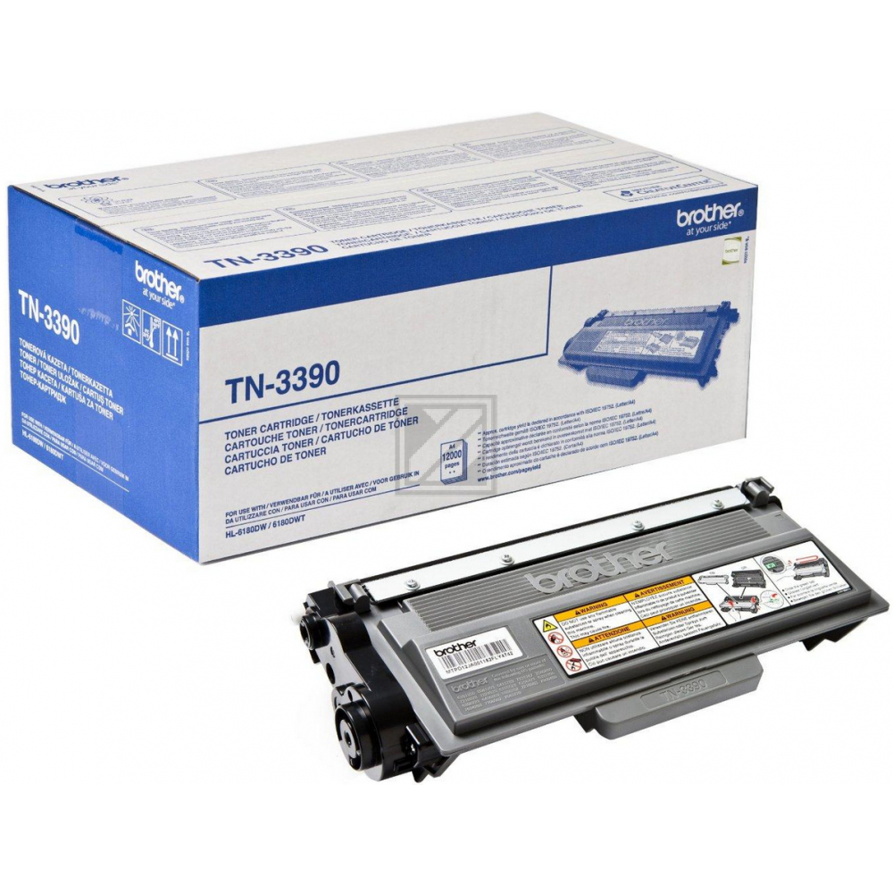 2 Brother Toner TN-3380 / Twin-Pack / schwarz
