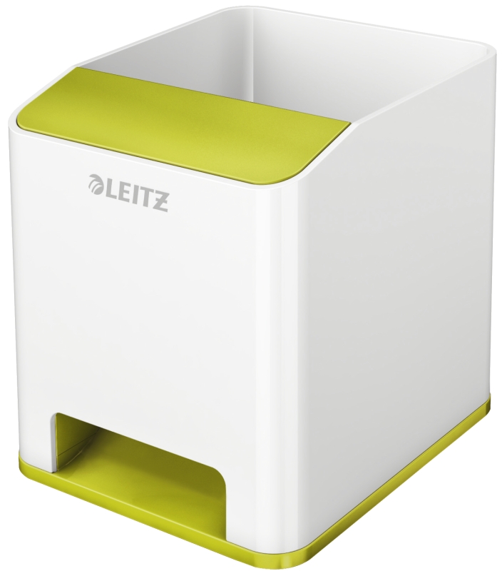 Schreibköcher WOW Sound weiß/grün metal. LEITZ 5363-10-64 Duo Colour