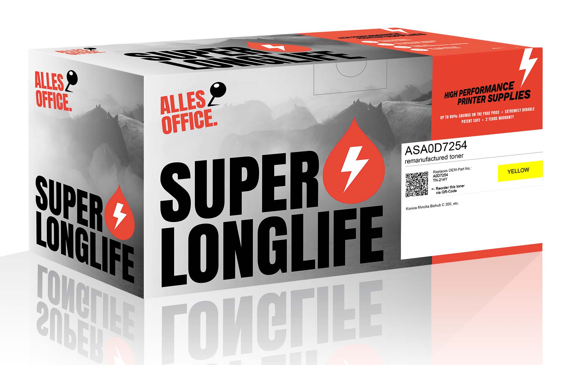 Superlonglife Konica Minolta A0D7254 / TN-214Y Toner gelb