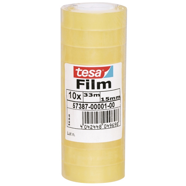 TESA 57387-00001-00 33m Transparent 10 Stück Klebeband für das Büro