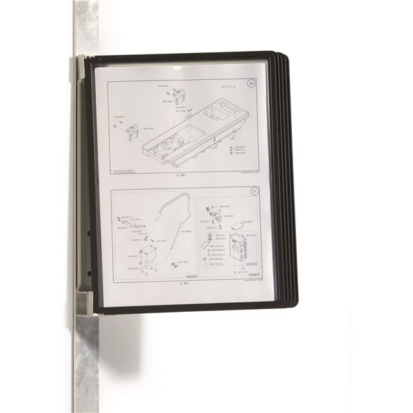 Durable Vario magnet wall 5 Dokumentenanzeige-Karussell Wand Porträt A4