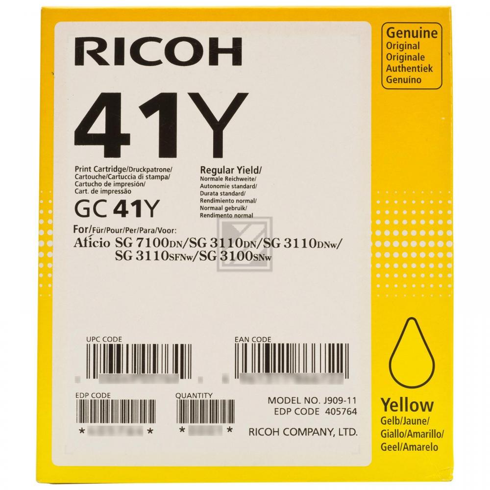 Original Ricoh 405764 / GC-41Y Tinte gelb