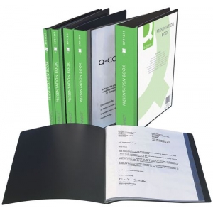 Sichthüllenmappe Panorama schw Q-CONNECT KF01267 40 Hüllen