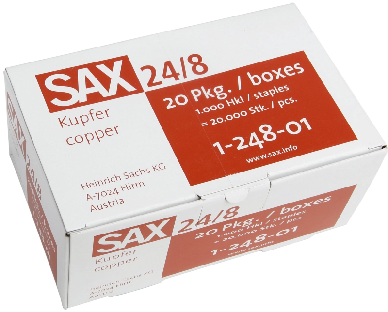 Heftklammer 24/8-1000 kupfer SAX 1-248-01