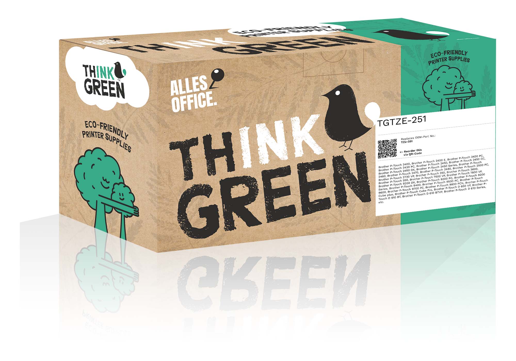 ThinkGreen Brother TZe-251 Farbband schwarz weiss