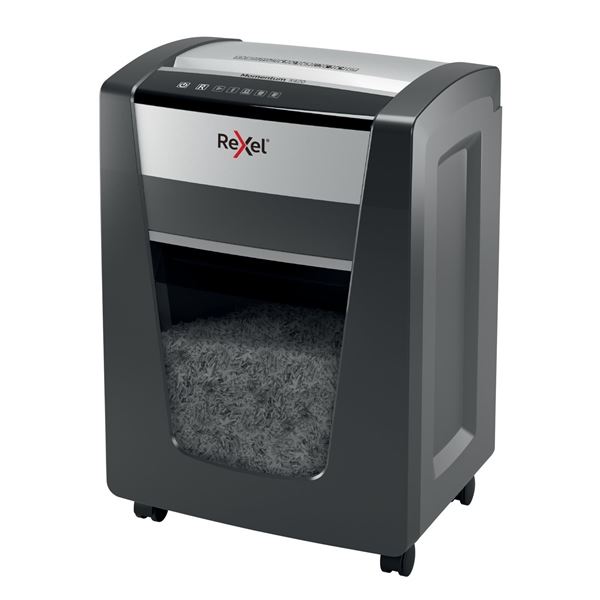 Rexel Momentum X420 Aktenvernichter Kreuzschreddern Schwarz, Silber