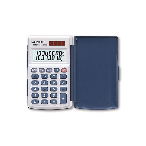 Sharp EL-243S Taschenrechner Tasche Einfacher Taschenrechner Silber