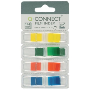 Index Marker 4x35 Blatt 4-färbig Q-CONNECT KF03631 12,5x43mm