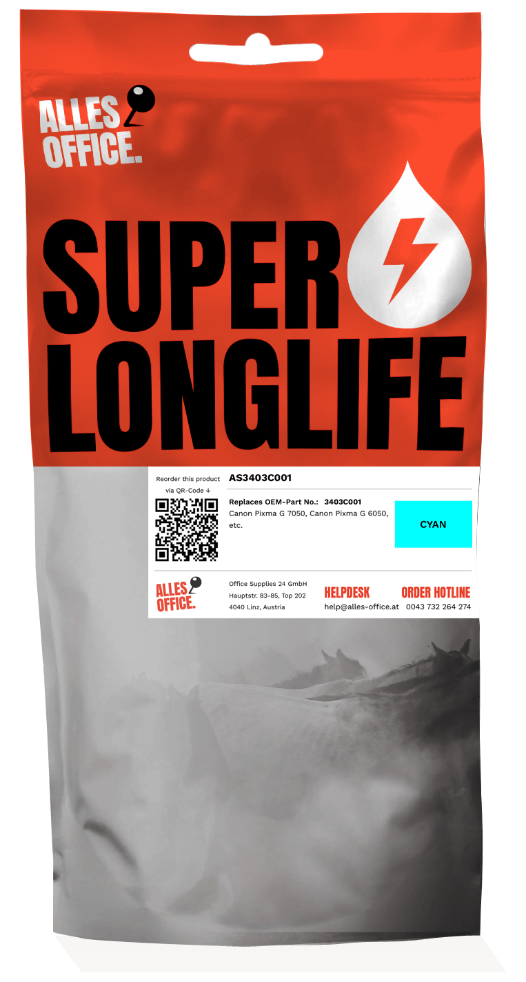 Superlonglife Canon 3403C001 / GI-50C / GI-50 Tinte cyan