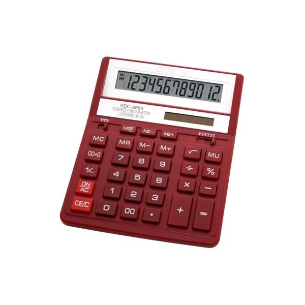 Citizen SDC-888X Taschenrechner Tasche Finanzrechner Rot