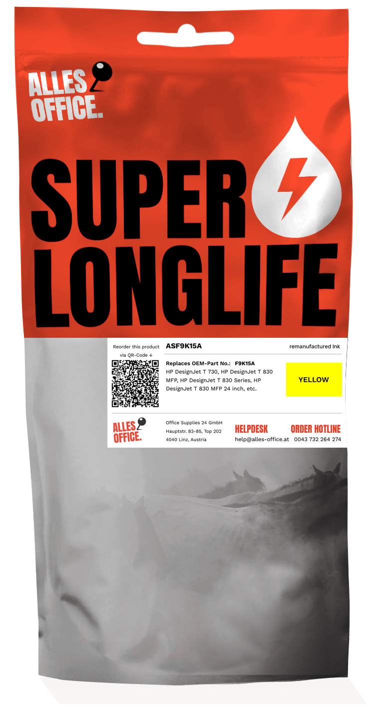 Superlonglife HP F9K15A / 728 Tinte gelb