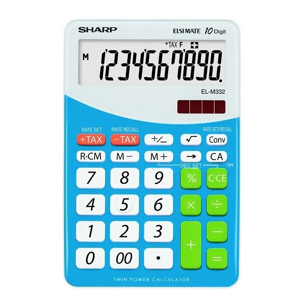 Sharp EL-332B-BL Taschenrechner Desktop Finanzrechner Blau