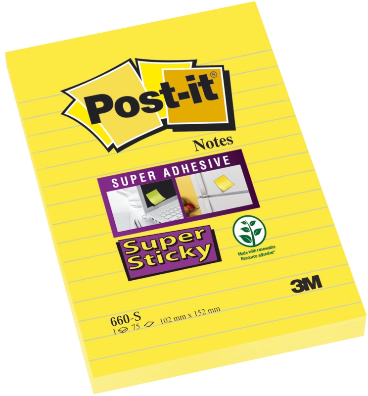 Haftnotizen BigNotes intensivgelb POST-IT 660-S  SuperSticky