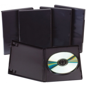 DVD Einzelhülle schwarz 5er Pack Q-CONNECT KF02211 Filme
