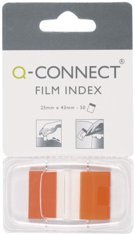 Index 50BL orange Q-CONNECT KF03636 25x43mm