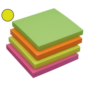 Haftnotizblock neongelb Q-CONNECT KF10514 76x76mm