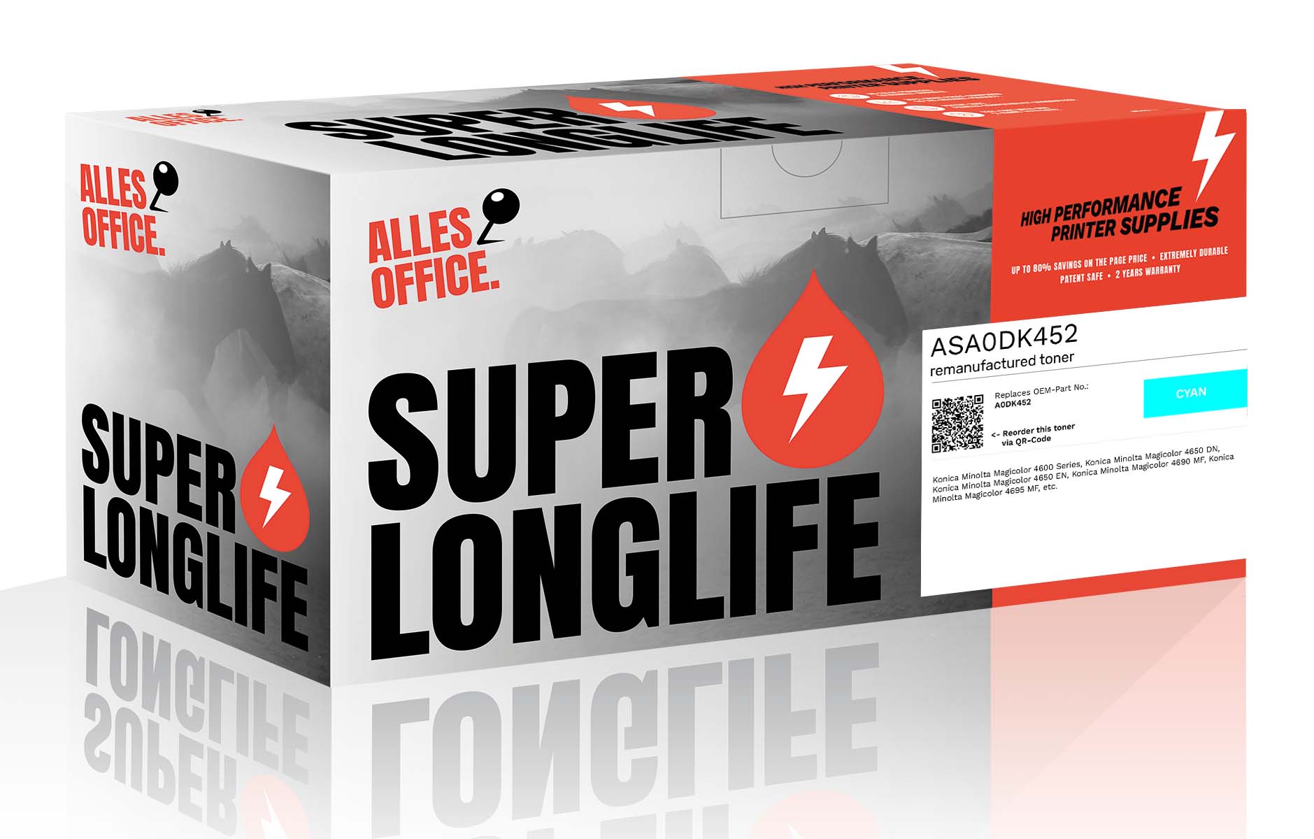 Superlonglife Konica Minolta A0DK452 Toner cyan