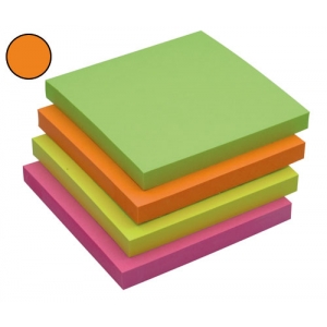 Haftnotizblock neonorange Q-CONNECT KF10517 76x76mm