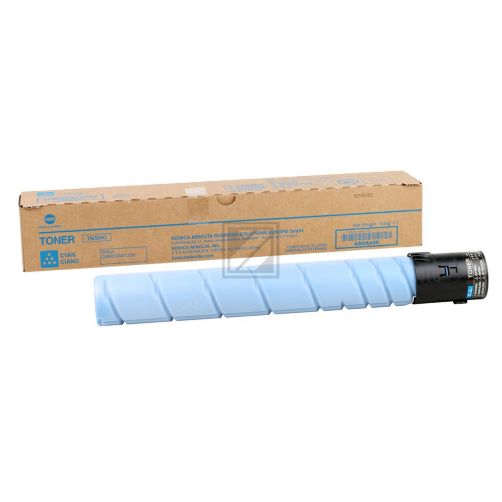 Original Konica Minolta A8DA450 / TN-324C Toner cyan